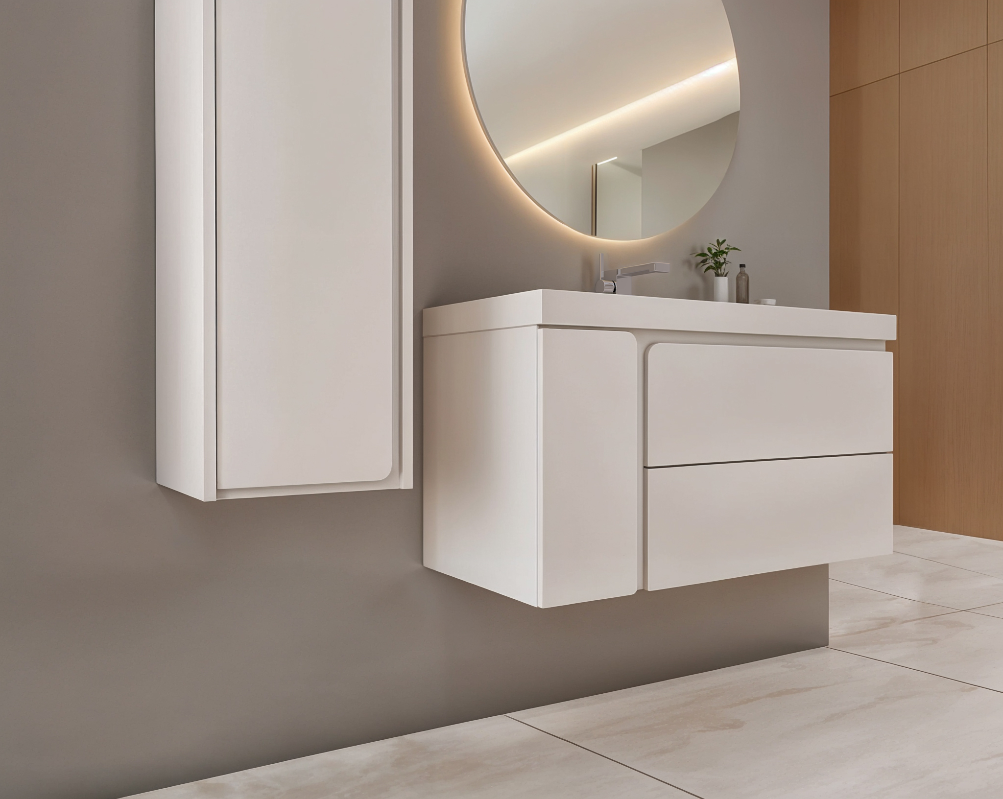 minimalist banyo dolabı modelleri