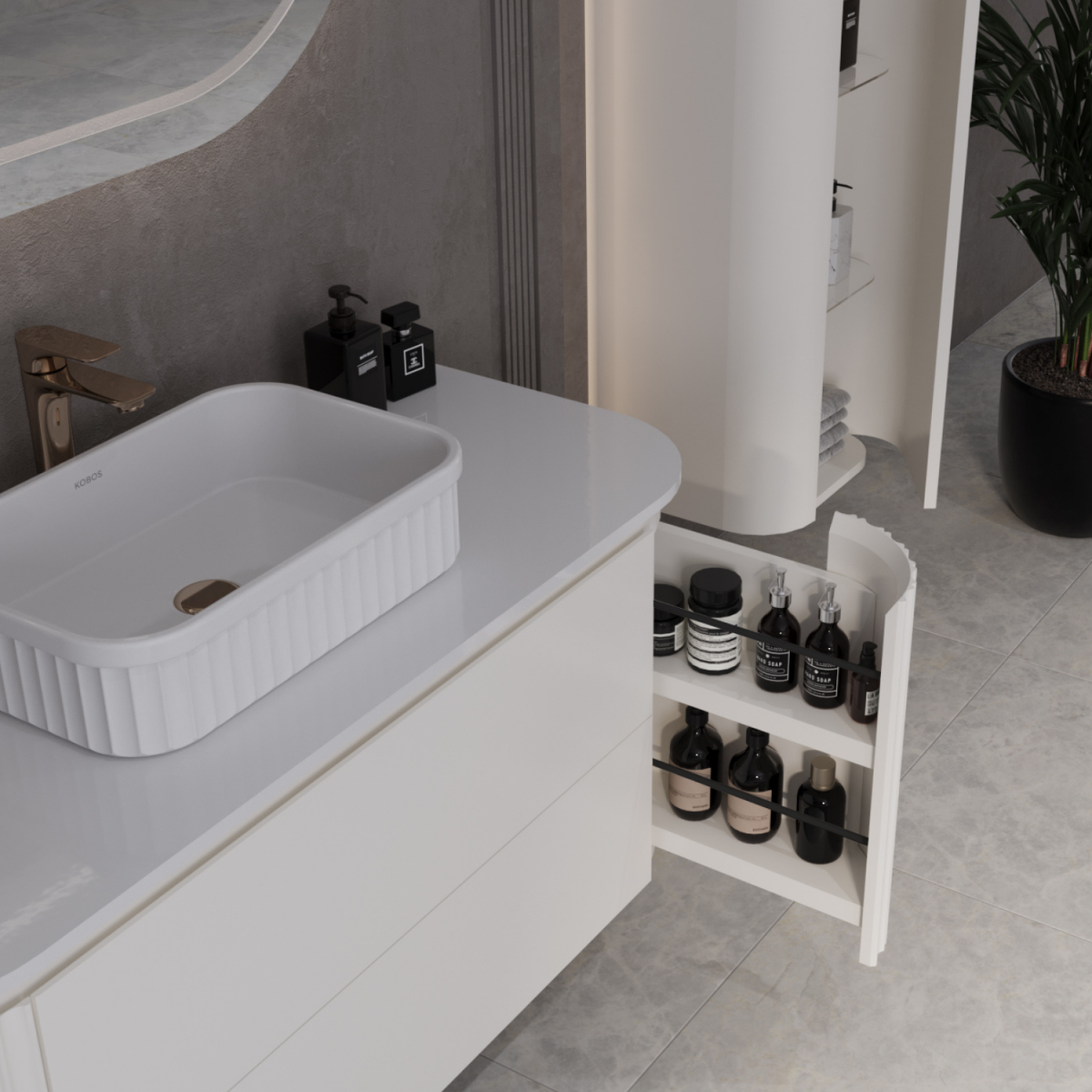 beyaz banyo dolabı modelleri