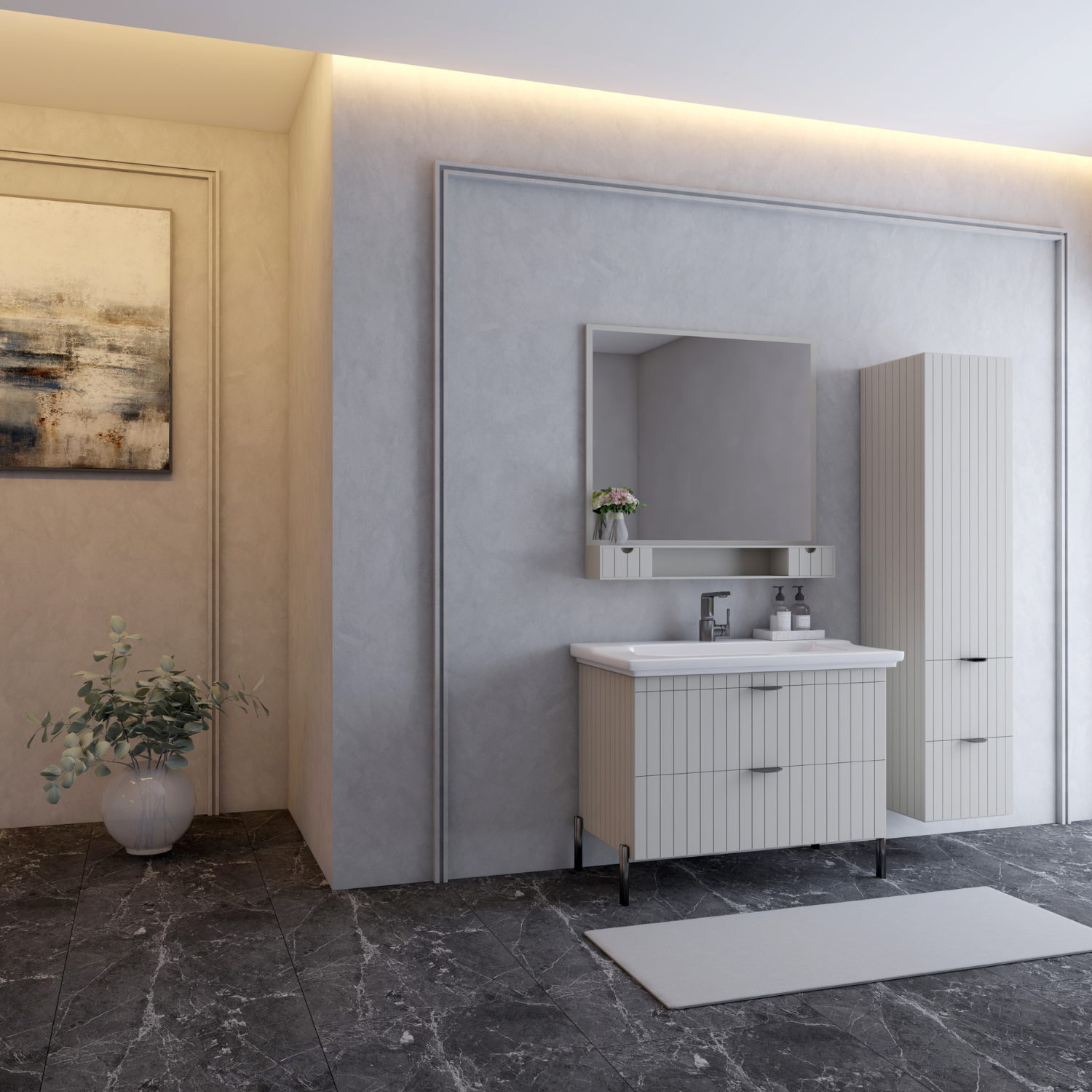 ayaklı banyo dolabı modelleri