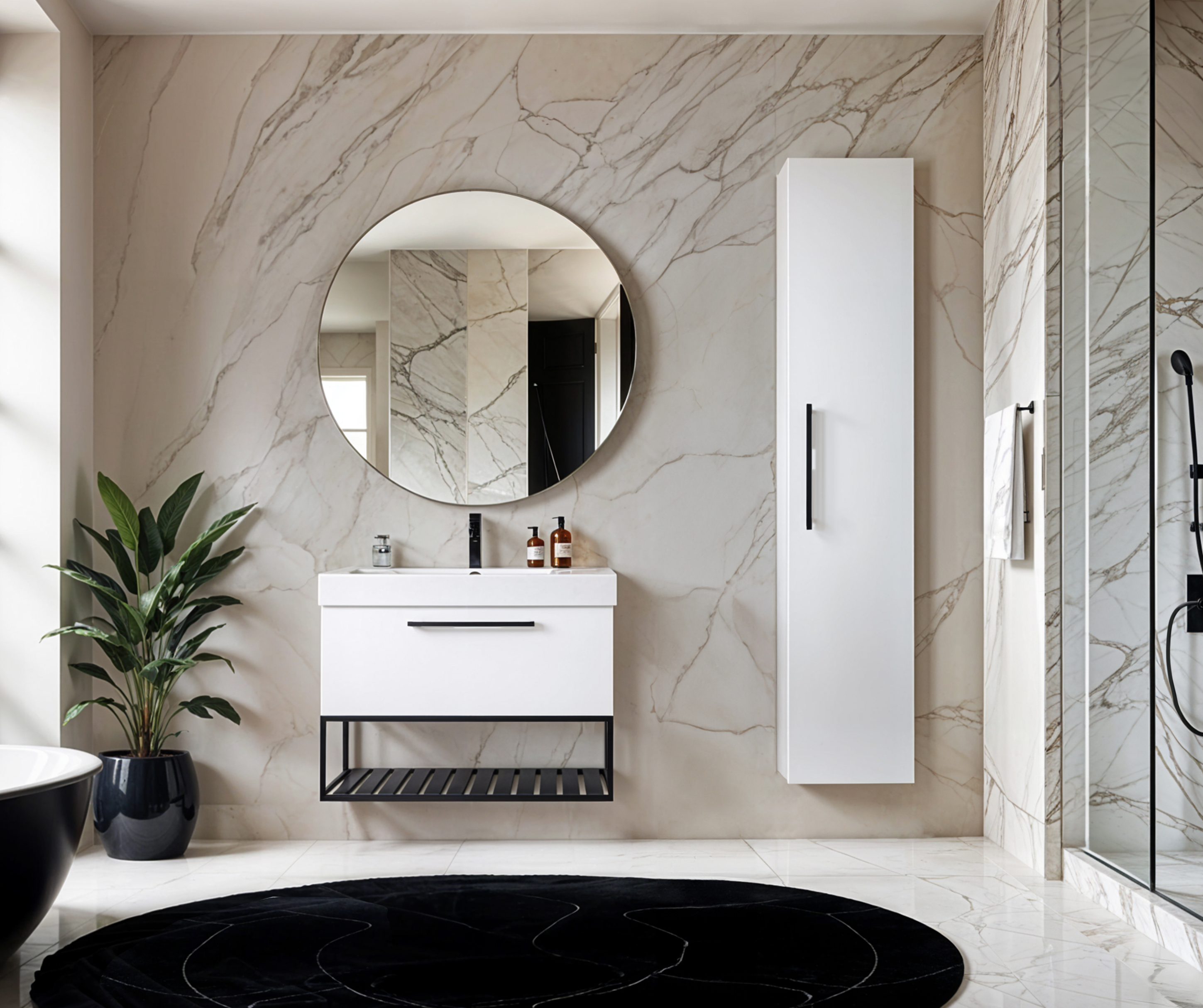 metal raflı banyo modelleri