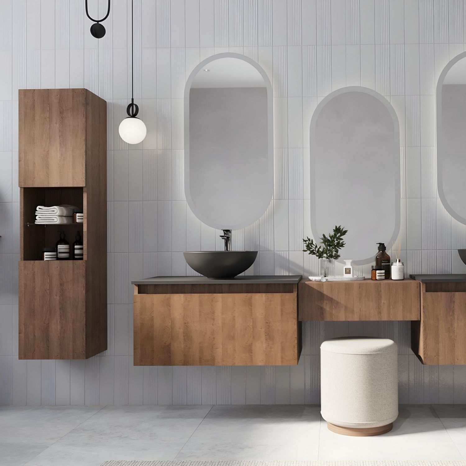 tezgahlı banyo dolabı