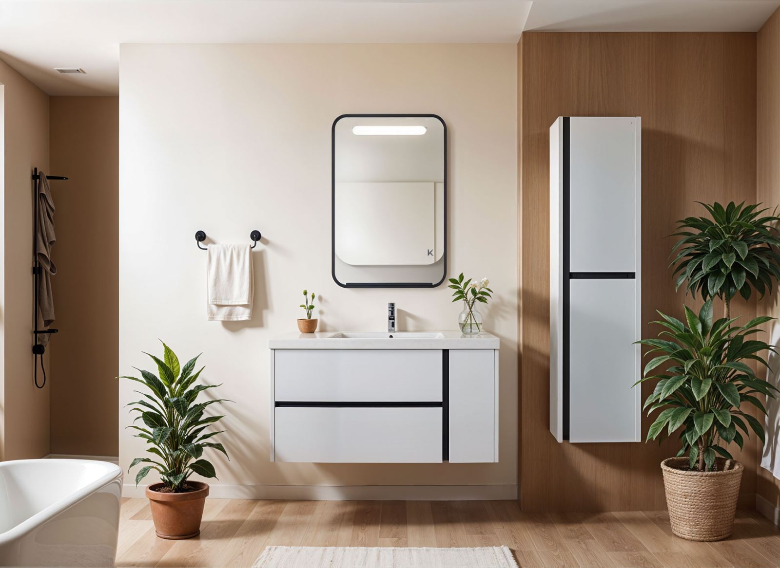 beyaz banyo dolabı modelleri